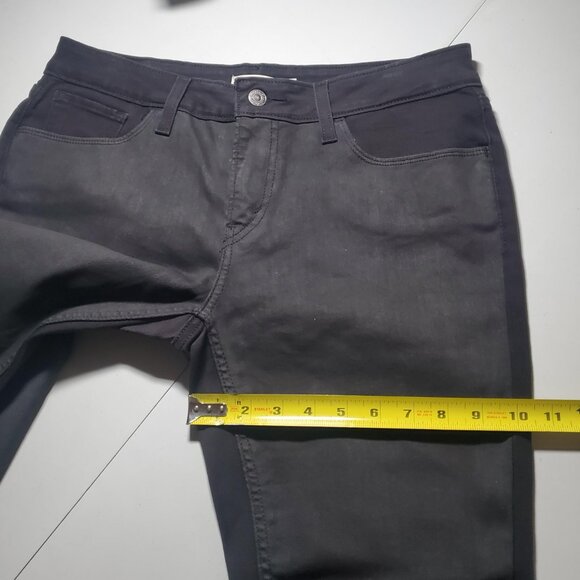 Levi's 535 Super Skinny Black Opal Biker Jeans Sz 31 -shipping incl - Picture 11 of 16